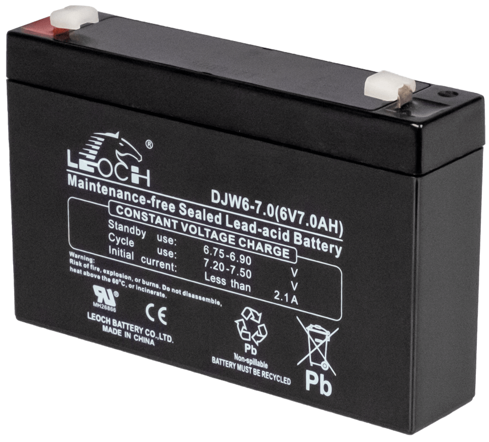 แบตเตอรี่แห้ง  LEOCH DJW6-7.0 (6V7.0AH) สำหรับไฟฉุกเฉิน_1